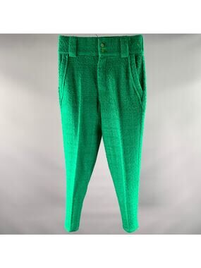 ORTTU Size 30 Green Tweed Acrylic Blend Tapered Pants